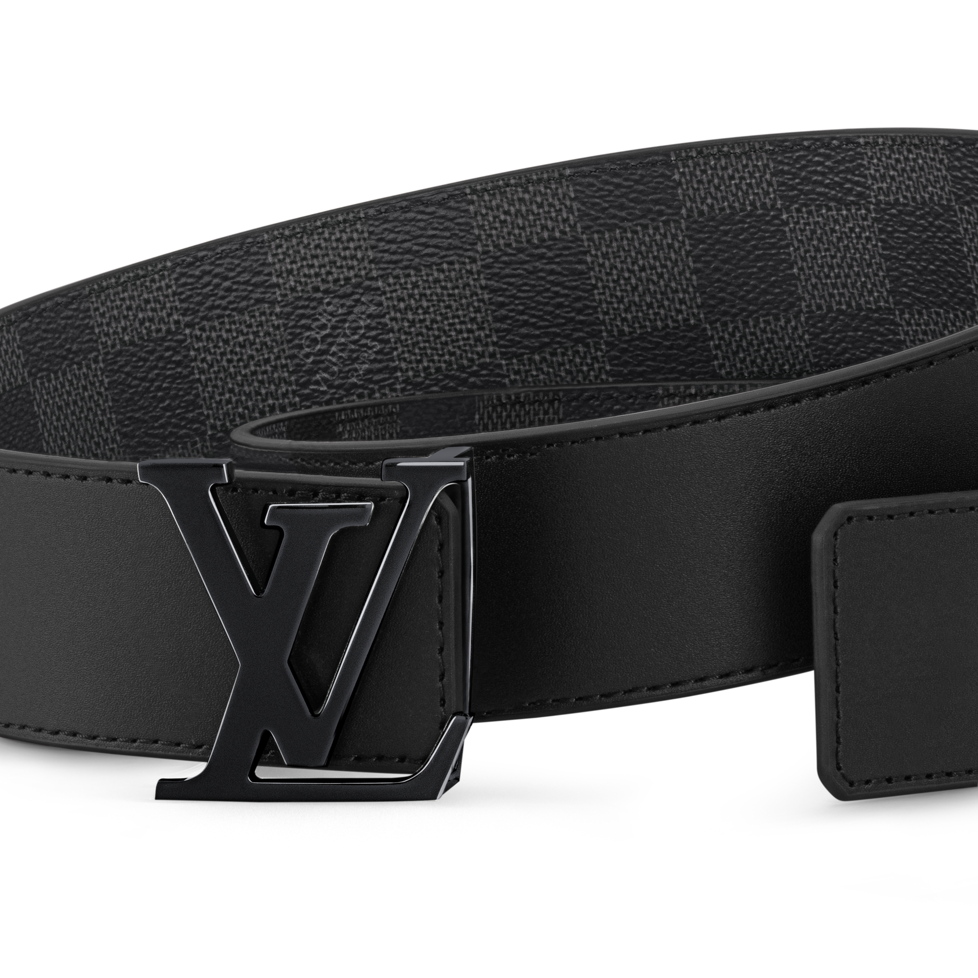 ベルト・LV イニシャル 40MM リバーシブル ダミエ・グラフィット